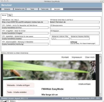 Einstellung für den FTP Server