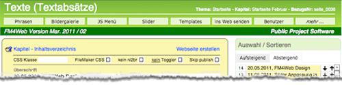FM4Web Layout in der Version 2
